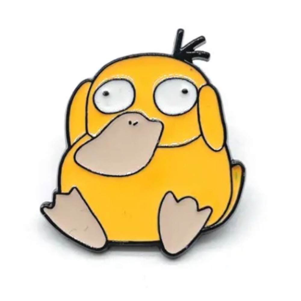 XL Psyduck Enamel Pin Pokemon Cartoon TV Fan Gift Funny Psychic Duck Badge